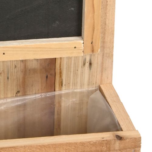 Floristik24 Jardinière avec planche en bois Jardinière rustique 20×11,5×36cm