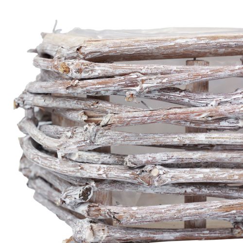 Floristik24 Jardinière à plantes branches lavées en blanc 30×17×12cm