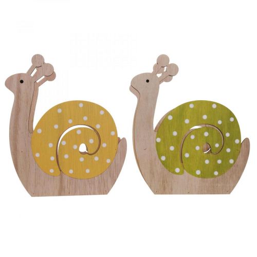 Floristik24 Boîte à plantes escargots bois cache-pot escargot en bois 19cm 2pcs