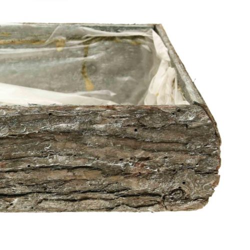 Floristik24 Bac à plantes en bois bol décoratif avec écorce 33×15×7cm