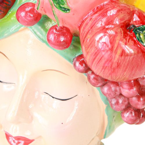 Article Vase exotique Buste de femme avec fruits tropicaux H22cm