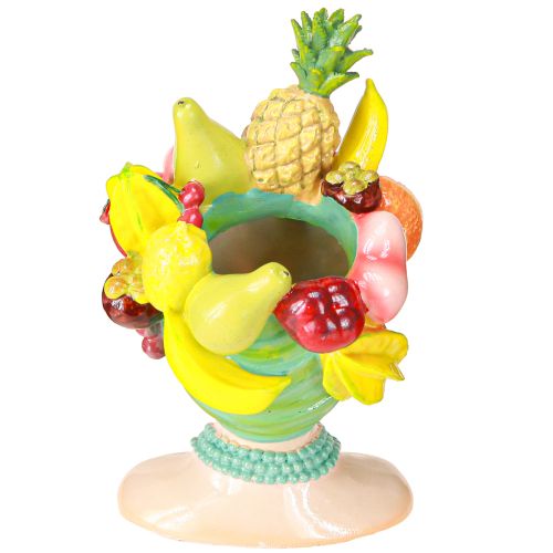 Article Vase exotique Buste de femme avec fruits tropicaux H22cm