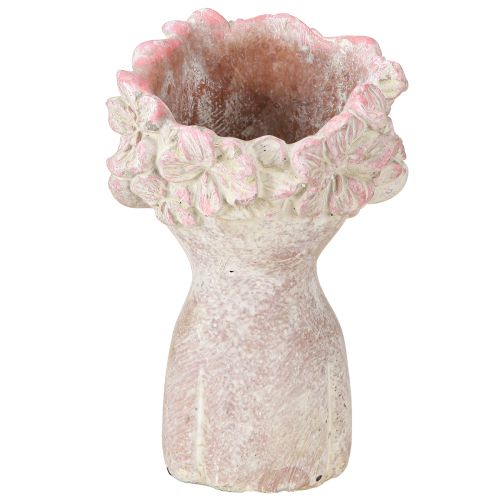 Article Pot en forme de tête Bouche en cœur Rose 18 cm 3 pièces