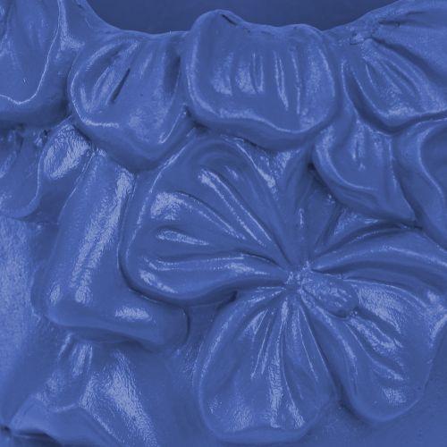 Article Tête de plante en polyrésine, buste, jardinière, bleu, 13,5 x 13 x 14 cm