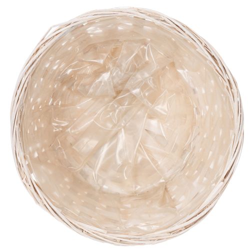 Article Panier tressé, 23 cm, 6 pièces, décoration florale élégante pour le salon