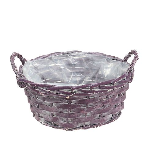 Floristik24 Panier à plantes rond, violet Ø20cm H10cm