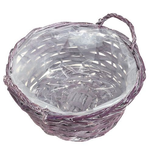 Floristik24 Panier à plantes rond, violet Ø20cm H10cm