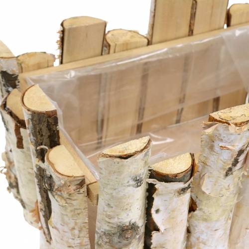 Floristik24 Panier de plantation de branches de bouleau 29x17cm H30cm