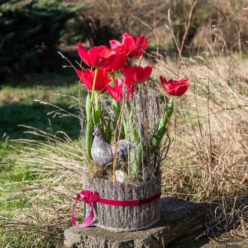 Floristik24 Panier à plantes en brindilles blanchies Ø15-25cm lot de 3