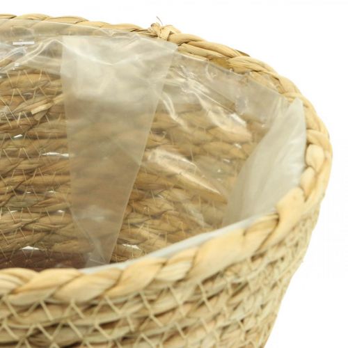 Floristik24 Panier à plantes jardinière corbeille en jonc de mer déco nature Ø19cm H16cm