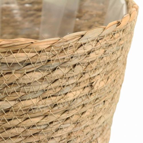 Floristik24 Panier à plantes jardinière corbeille en jonc de mer déco nature Ø23cm H20cm