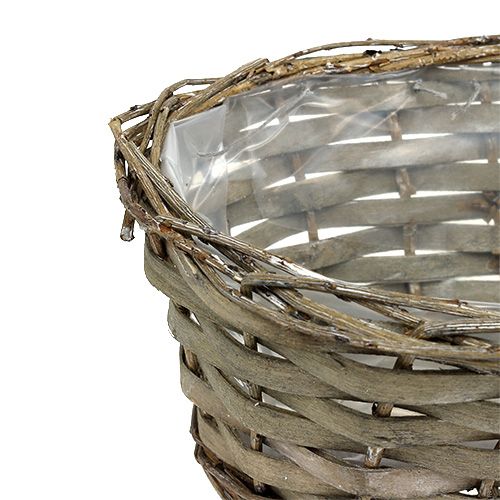 Floristik24 Panier de plantation ovale gris 25cm x 15cm x 10cm 1p