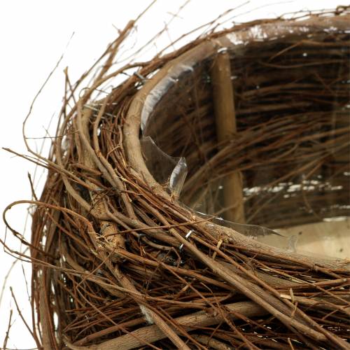 Floristik24 Panier à plantes vigne et brindilles naturel Ø37/28cm, lot de 2