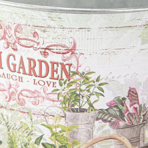 Article Pot de fleurs rond en métal Fresh Garden H21cm