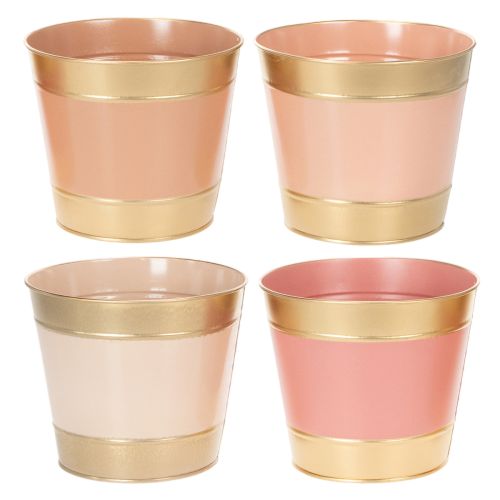 Article Pot de fleurs en métal, Ø 17 cm, H 14,5 cm, lot de 4