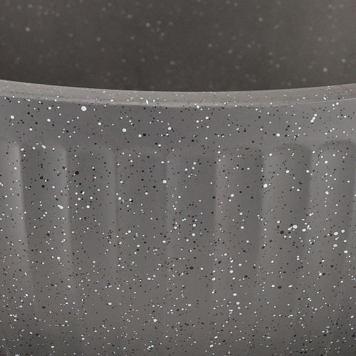 Article Pot de fleurs en plastique avec rainures anthracite Ø30cm