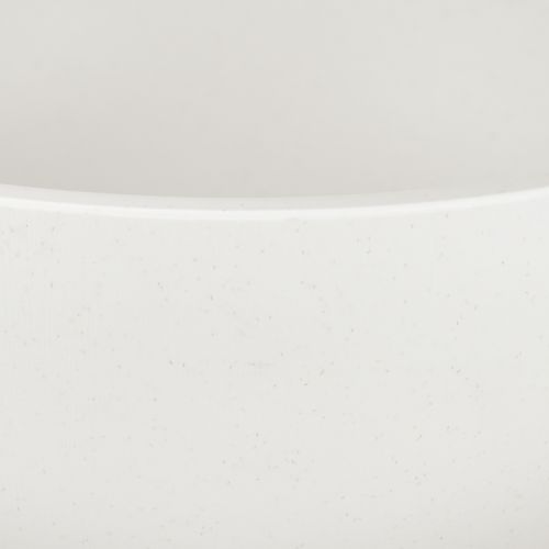 Article Pot de fleurs rond en plastique blanc Ø25cm H12cm