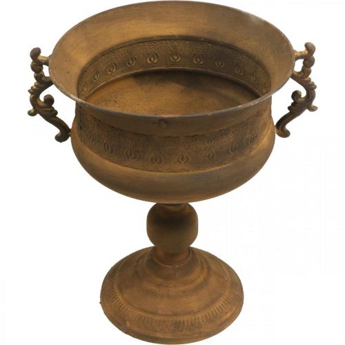 Floristik24 Jardinière coupe vase aspect rouille grand métal Ø29cm H39cm