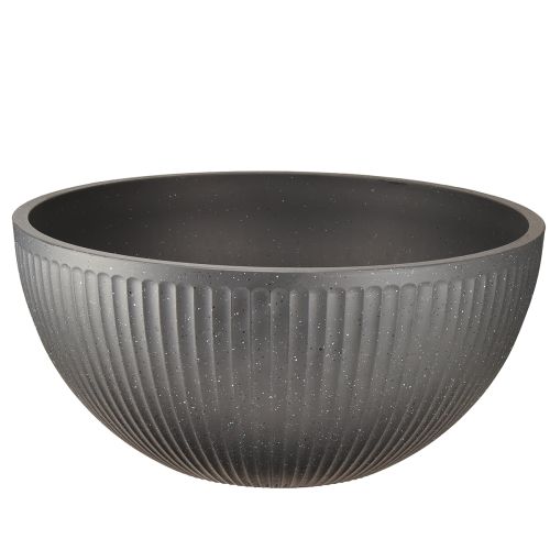 Pot de fleurs bol plastique anthracite Ø40cm H18,5cm