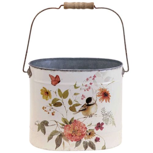 Floristik24 Cache-pot métal avec anse ressort Ø28/22/18cm lot de 3