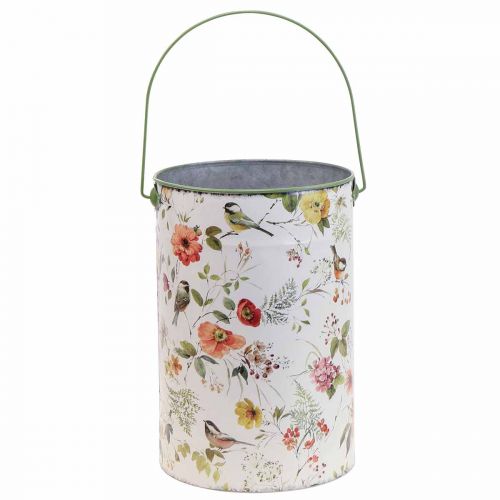 Article Cache-pot vintage décoratif seau en métal Ø18/15/12cm lot de 3