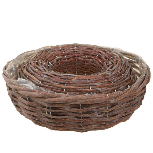 Floristik24 Anneau pour plantes en bois naturel gris Ø30/35 cm Lot de 2