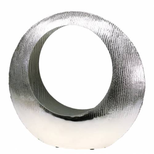Floristik24 Anneau plante debout argent 40cm x 12cm H38cm