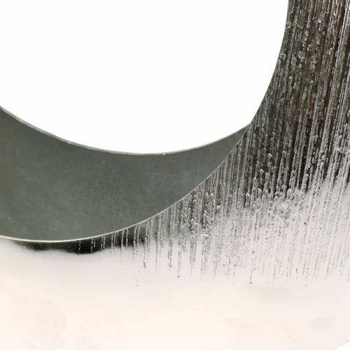 Floristik24 Anneau plante debout argent 40cm x 12cm H38cm