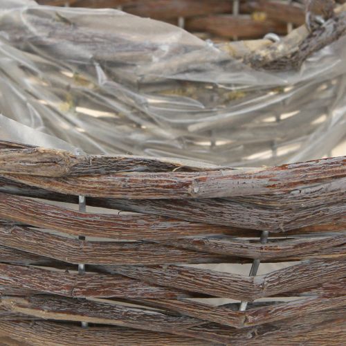 Floristik24 Anneaux pour plantes Bois Rotin Naturel Gris Ø40/45cm Lot de 2