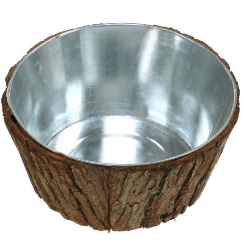 Floristik24 Coupe à plantes, jardinière, coupe à fleurs, décoration écorce d&#39;arbre Ø21cm H10cm