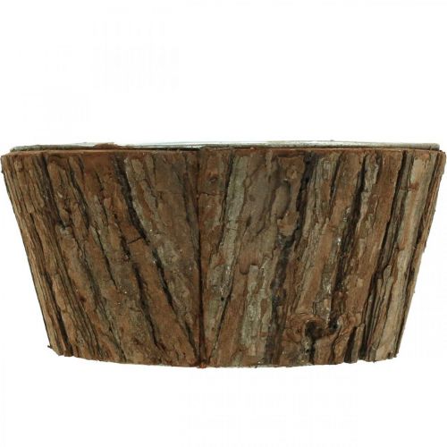 Floristik24 Coupe à plantes, jardinière, coupe à fleurs, décoration écorce d&#39;arbre Ø21cm H10cm