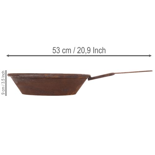Plateau de plantation, bac couleur rouille avec poignée, jardinière en métal, Ø31cm | Floristik24.fr