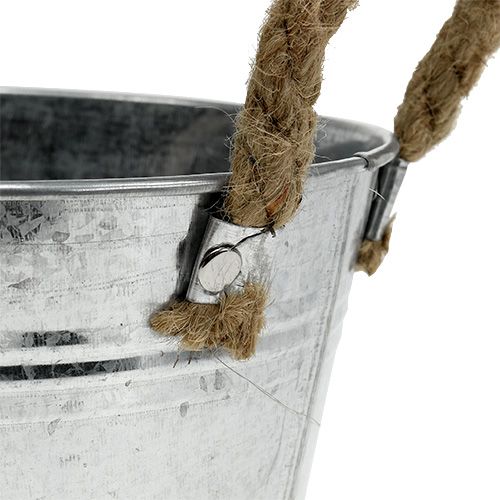 Floristik24 Coupe à plantes en tôle argentée Ø 18 cm H. 10 cm