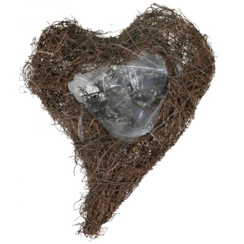 Floristik24 Bol à plantes coeur cimetière, coeur de vigne à planter 21cm