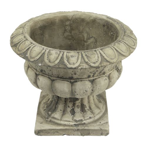 Bol à plantes cache-pot trophée béton antique Ø20cm H16,5cm