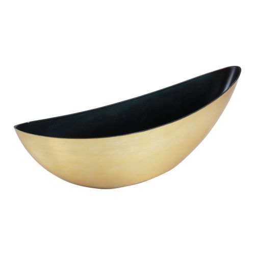 Bol à plantes bateau à plantes or noir 55×15×18cm