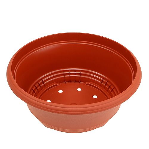 Article Jardinière ronde en plastique Ø27cm terre cuite 3pcs