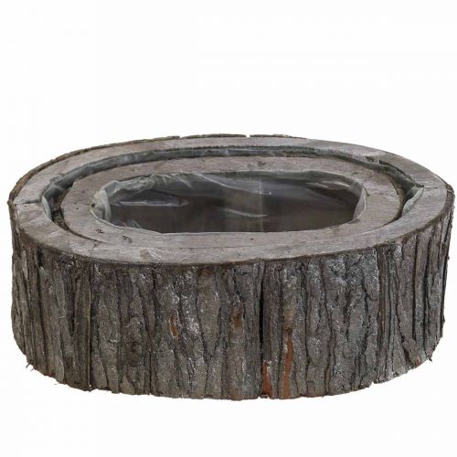 Article Jardinière cache-pot bois écorce L23/29.5cm lot de 2