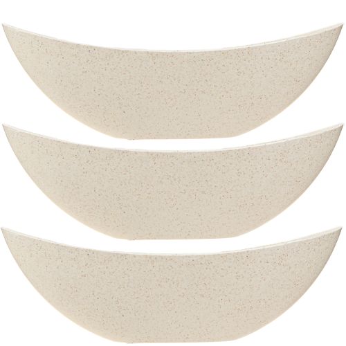 Article Bol à plantes en plastique pour bateau à plantes beige 28×9×9cm 3pcs