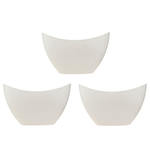 Article Bol en plastique pour bateau à plantes beige 24×10×15cm 3pcs