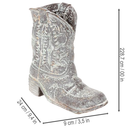 Dekoboot en résine gris 24 cm pour plantes | Floristik24.fr