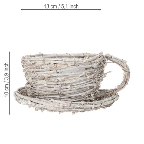Article Tasse à thé en matériau naturel au charme rustique, idéale pour une décoration intérieure exclusive (13 cm).