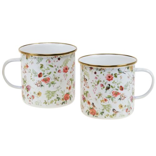 Coupe à plantes Coupe émaillée pour planter des fleurs Ø11cm