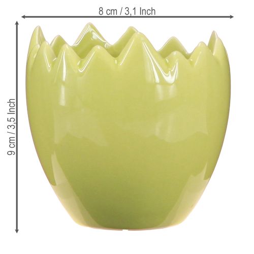 Article Pot de fleurs en forme d'œuf à bord irrégulier pour une décoration originale sur rebord de fenêtre ou table, 9 cm, lot de 3