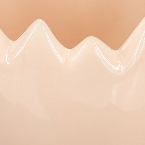 Article Pot de fleurs en forme d'œuf à bord irrégulier pour une décoration originale sur rebord de fenêtre ou table, 9 cm, lot de 3