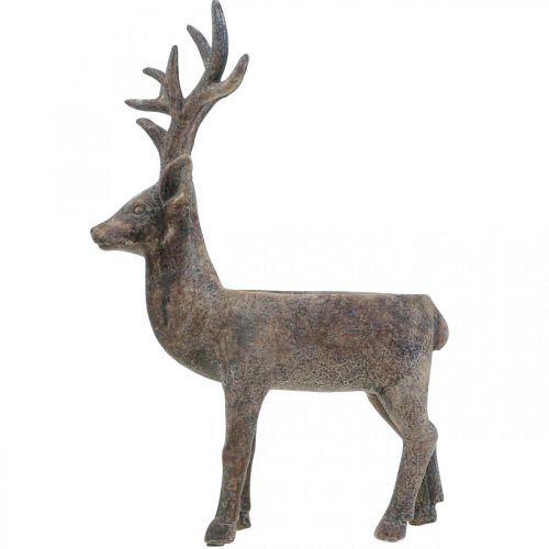 Floristik24 Cache-pot cerf décoratif renne pot de fleurs H39.5cm
