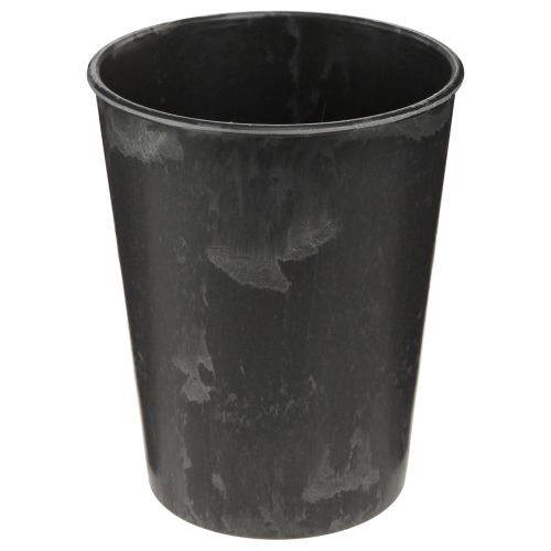 Floristik24 Cache-pot plastique anthracite Ø13cm H16,5cm 4pcs