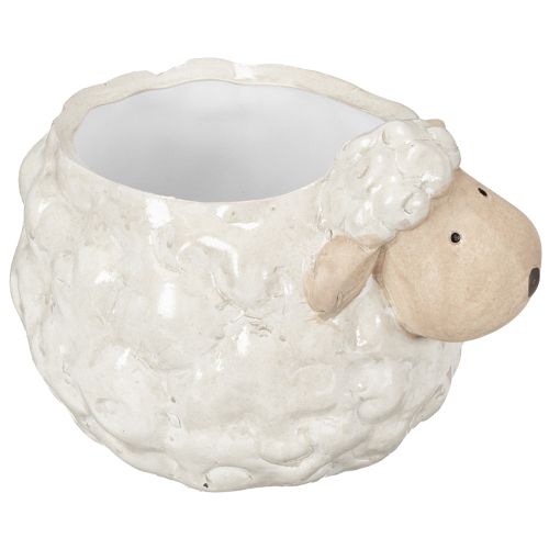 Pot de fleurs en céramique en forme de mouton, coupe décorative pour le jardin et la maison, 2 pièces