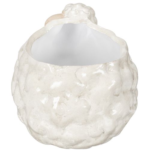 Article Pot de fleurs en céramique en forme de mouton, coupe décorative pour le jardin et la maison, 2 pièces