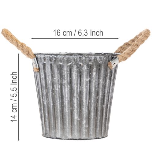 Pot décoratif en métal avec